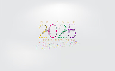 Colorful wallpaper celebrating Happy New Year 2025, featuring vibrant designs and festive elements for a joyful atmosphere