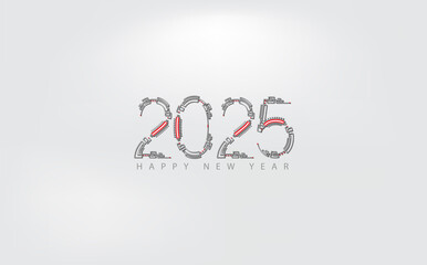 Colorful wallpaper celebrating Happy New Year 2025, featuring vibrant designs and festive elements for a joyful atmosphere