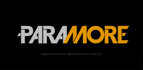 Modern logo alphabet font. Abstract Science minimal futuristic typography scifi sport, technology, fashion, digital, future creative logos fonts. vector illustration © geengraphy