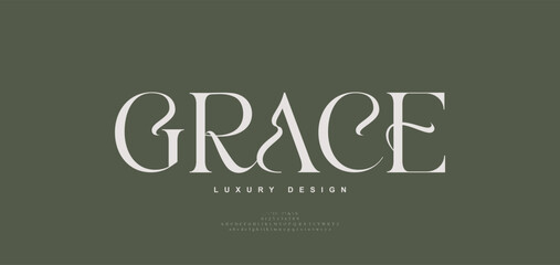 Modern elegant beauty font alphabet logo. Typography beautiful minimal classic luxury letter serif fonts fashion wedding vintage retro logos. vector illustration