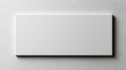 Blank White Canvas on White Wall Mockup   Modern Minimalist Design