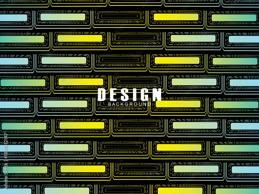 Fototapete futuristic abstract technology gradient shine with modern grid pattern black background. vector mini