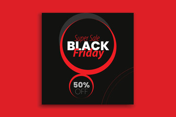 Black Friday social media template banner design 