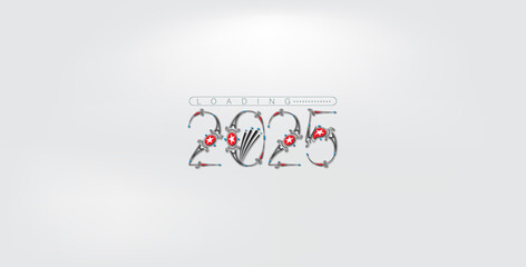 Colorful wallpaper celebrating Happy New Year 2025, featuring vibrant designs and festive elements for a joyful atmosphere