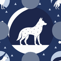 wolf under the moon
