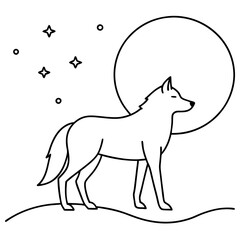 wolf under the moon