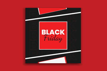 Black Friday social media template banner design 