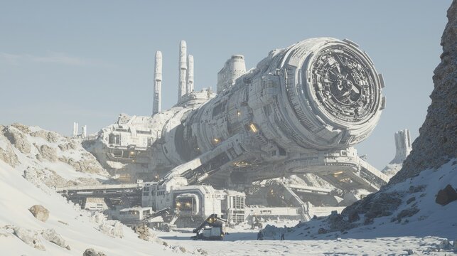 Terraforming the Barren Planet - Futuristic Space Colonization Concept Art