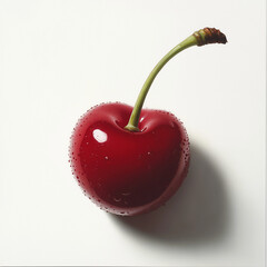 A single, perfectly round cherry