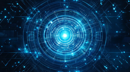 Fototapeta premium Technology background with binary code and blue light effects, Close-up of blue-tinted computer code on a screen, implying cybersecurity or programming concept.
