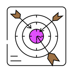 target earning money line icon vector. target earning money sign. isolated symbol illustration