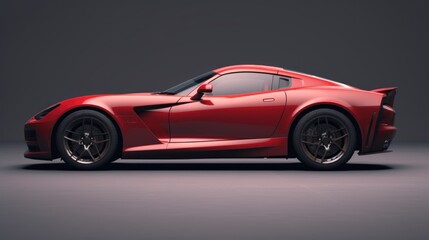 Red Sports Car, Modern Design
