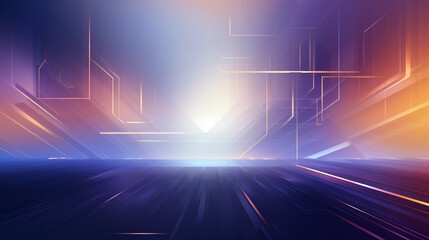 Digital Aurora, Witnessing Abstract Phenomena in the Technological Sky, effect light motion trails illustration fast movement, abstract line, blue blur effect light motion trails.