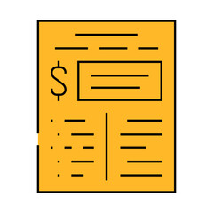 financial plan document line icon vector. financial plan document sign. isolated symbol illustration