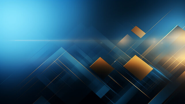 Futuristic abstract background with technology particles in a state of flux, Abstract Blue Geometric Shape: Futuristic Technology Background with Dynamic Patterns.