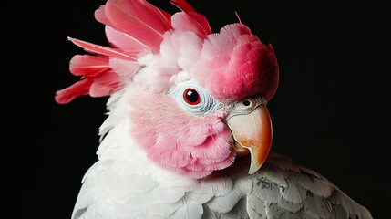 Pink Cockatoo Portrait: Close-Up of a Beautiful Bird