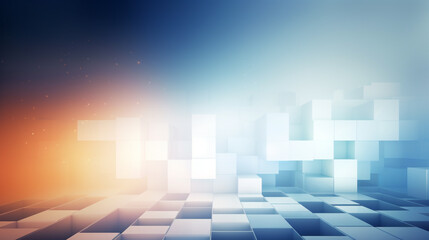 Fototapeta premium 3d rendering of white and blue abstract geometric background. Abstract glass panels with soft blue and pink lighting.