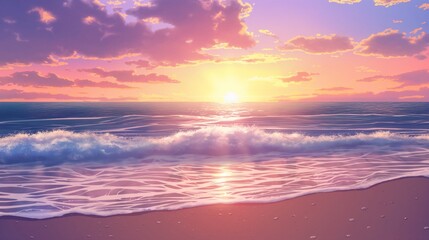 Fototapeta premium anime background of beautiful landscape for wallpaper