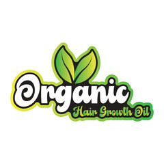 Organic Hair Growth Oil Logo Design , Vector Design