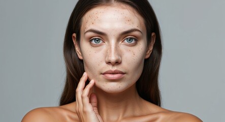 Female experiencing chronic skin issues