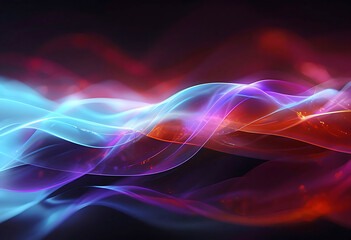 Fototapeta premium Dynamic Energy Waves Abstract, Colorful Motion Graphic