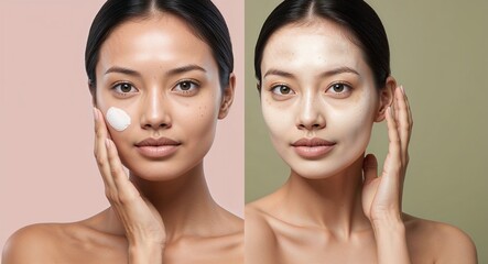 Woman dealing with complexion issues