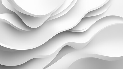 Obraz premium Elegant White Fabric Folds Texture