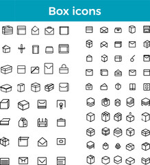 Box Icon Packaging Icon Delivery Box Icon Storage Box Icon Moving Box Icon Vector