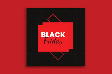New Black Friday sale social media template banner design