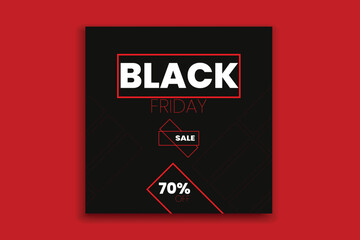 New Black Friday sale social media template banner design
