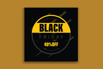 New Black Friday sale social media template banner design