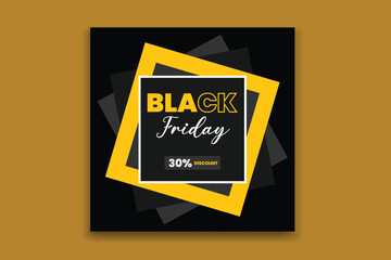 New Black Friday sale social media template banner design