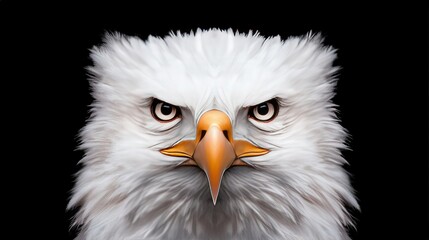 Obraz premium Bald Eagle Close Up Portrait Powerful Bird of Prey Face