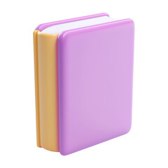 Book isolated on white transparent. Notebook icon cartoon minimal style.