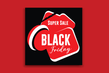 New Black Friday sale social media template banner design