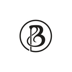 Unique letter B logo in a circle
