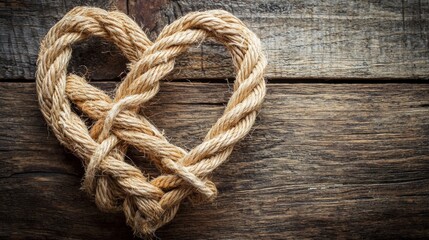 Obraz premium a heart shape made out of a rope