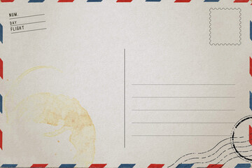 Blank of the old postcard with space for text