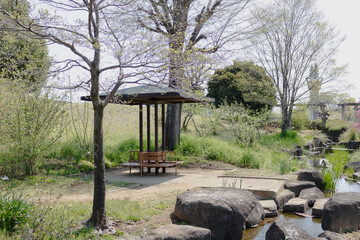 フラワーパークの東屋