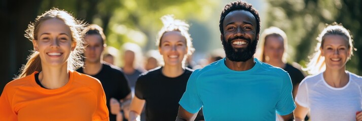 a group of people participating in a charity walk or run, World health day