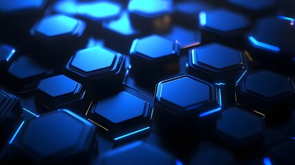 Obraz premium Abstract hexagon background. Technology poligonal design. Digital futuristic minimalism. 