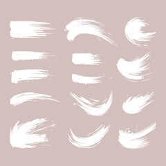 Fototapeta premium Set of Ink brush stroke silhouettes in various shapes and sizes