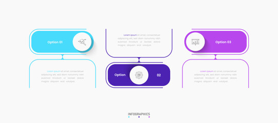 Vector Infographic label design template with icons and 3 options or steps. Can be used for process diagram, presentations, workflow layout, banner, flow chart, info graph.