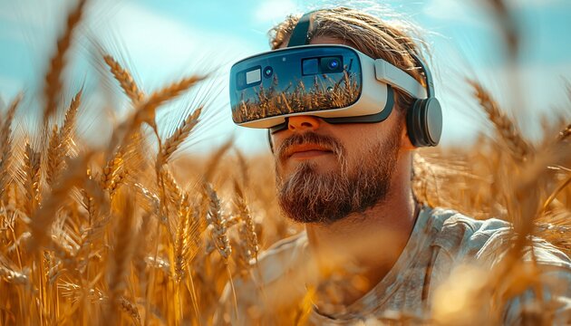 Modern Farmer Utilizing Augmented Reality for Enhanced Crop Monitoring in Wheat Field