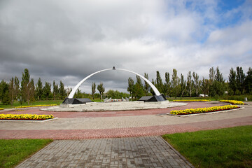 The stele in the Victory Park of Omsk