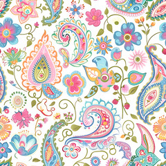 Beautiful Paisley Seamless Tender Pattern