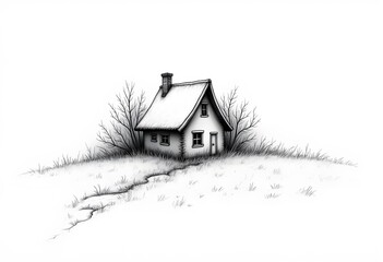 Pet house coloring book, Pet house coloring page, black and white drawing for coloring pages vector illustration.
