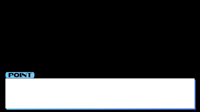 YouTubeで使えるポイントのテロップ板(水色)