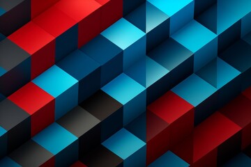 Fototapeta premium Modern isometric pattern design in minimalistic gray and dark blue for a contemporary aesthetic