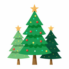 christmas tree isolated on white